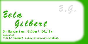 bela gilbert business card